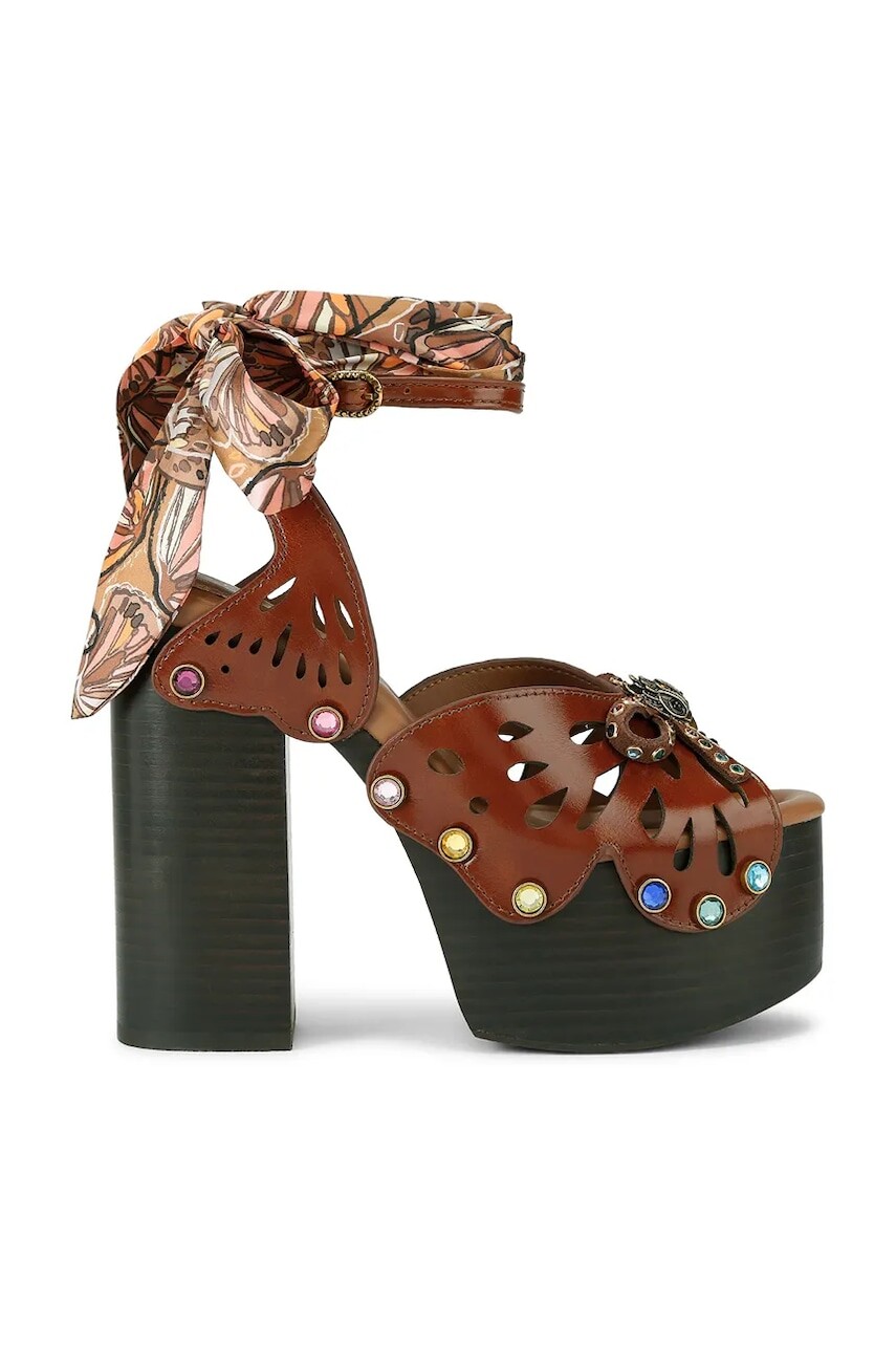 Kurt Geiger London sandále kožené Butterfly Platform Sdl