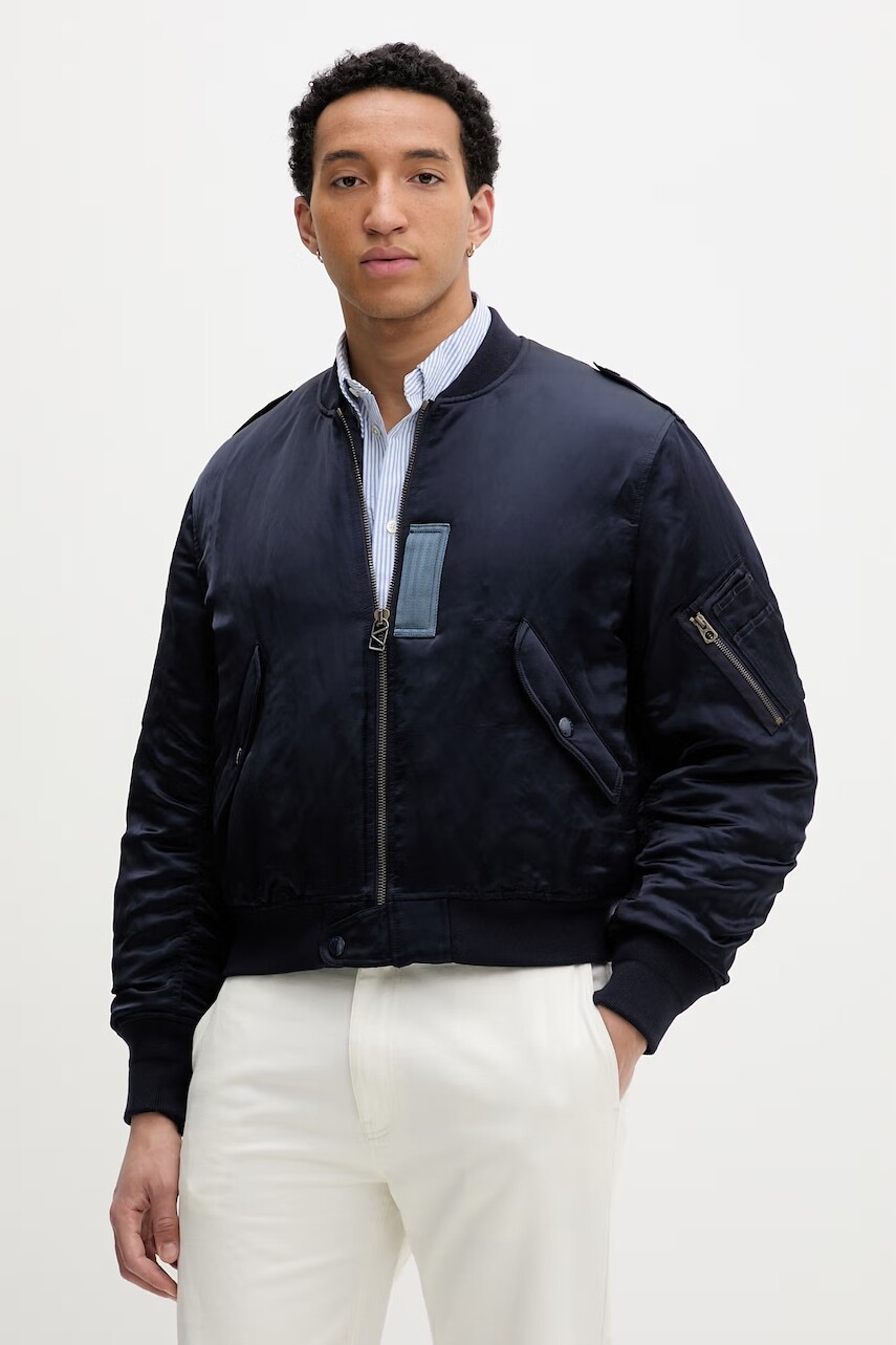 Kenzo bunda bomber pánska s ľanom