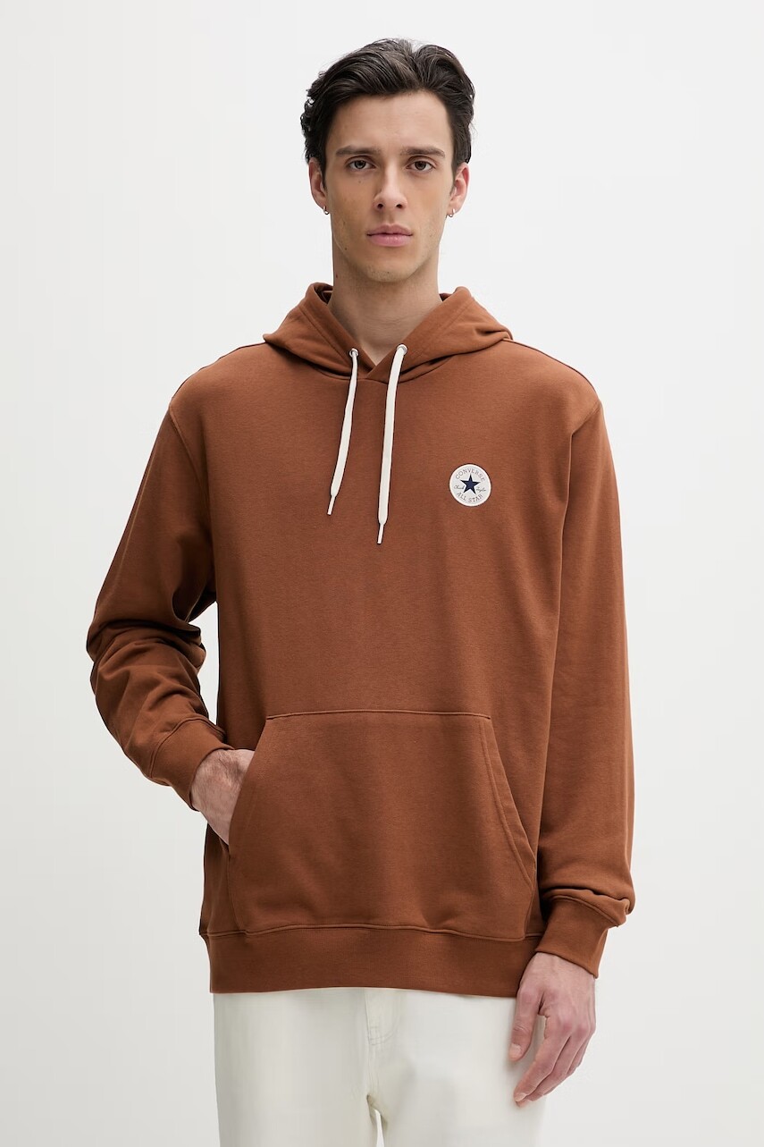Converse mikina s kapucňou pánska s bavlnou
