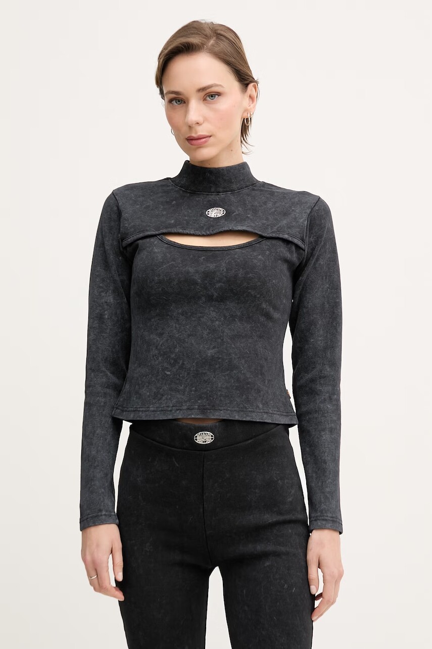 Alpha Industries tričko s dlhým rukávom dámske bavlnené World Cut Out Longsleeve W