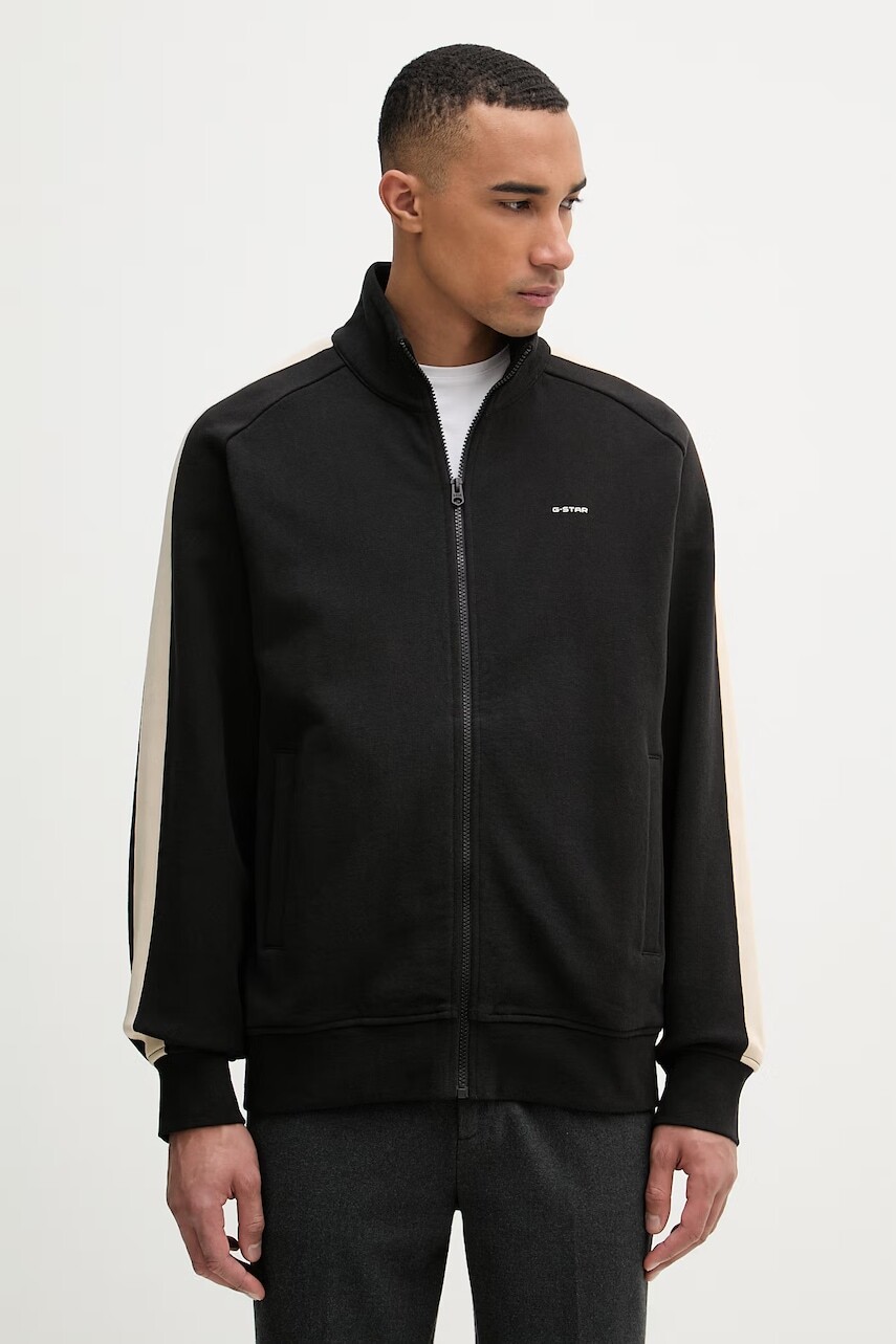 G-Star mikina na zips pánska bavlnená Track sw jkt