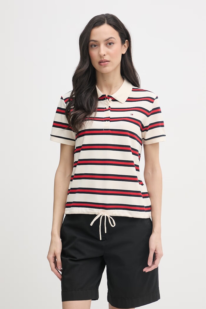 Tommy Hilfiger polo tričko dámske bavlnené s elastanom