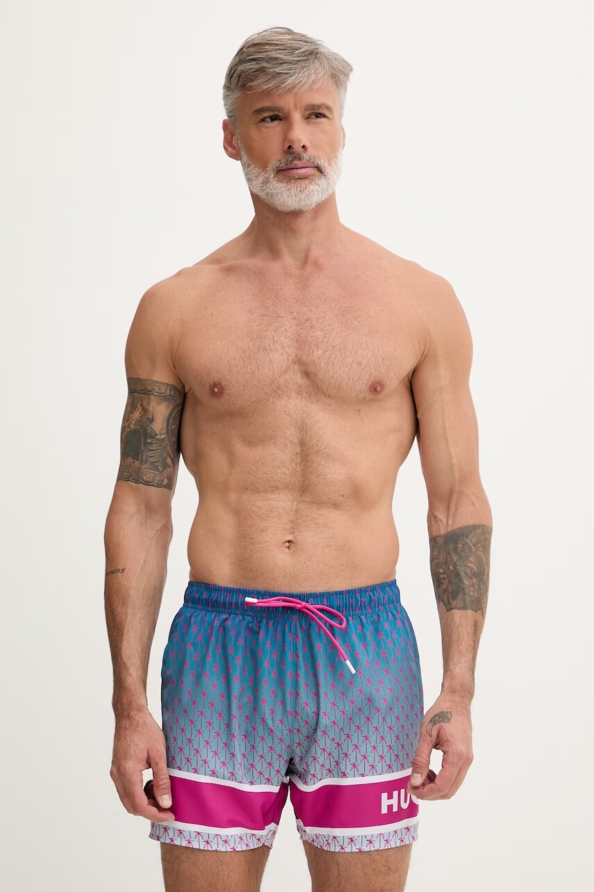 HUGO plavecké šortky pánske PALMS_SWIM_SHORTS
