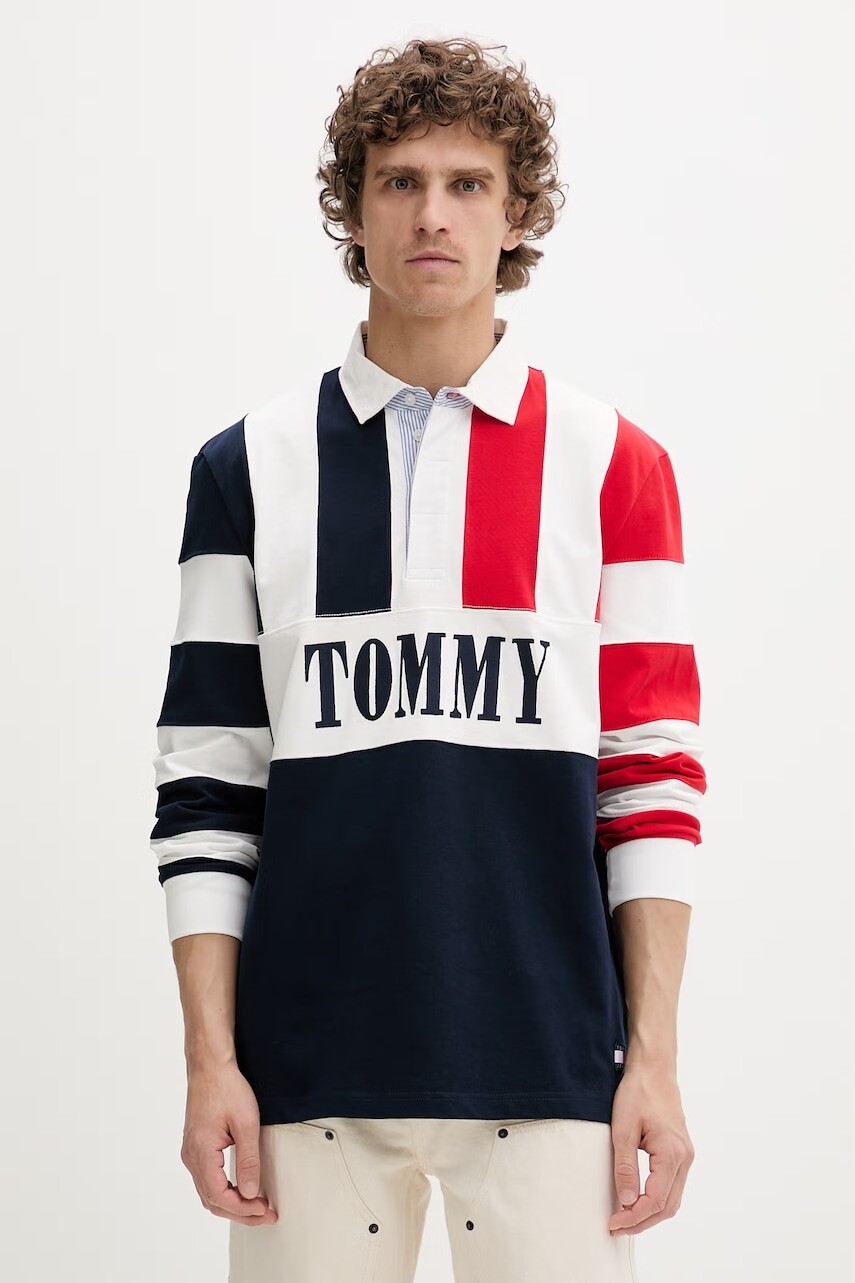 Tommy Jeans tričko s dlhým rukávom pánske bavlnené