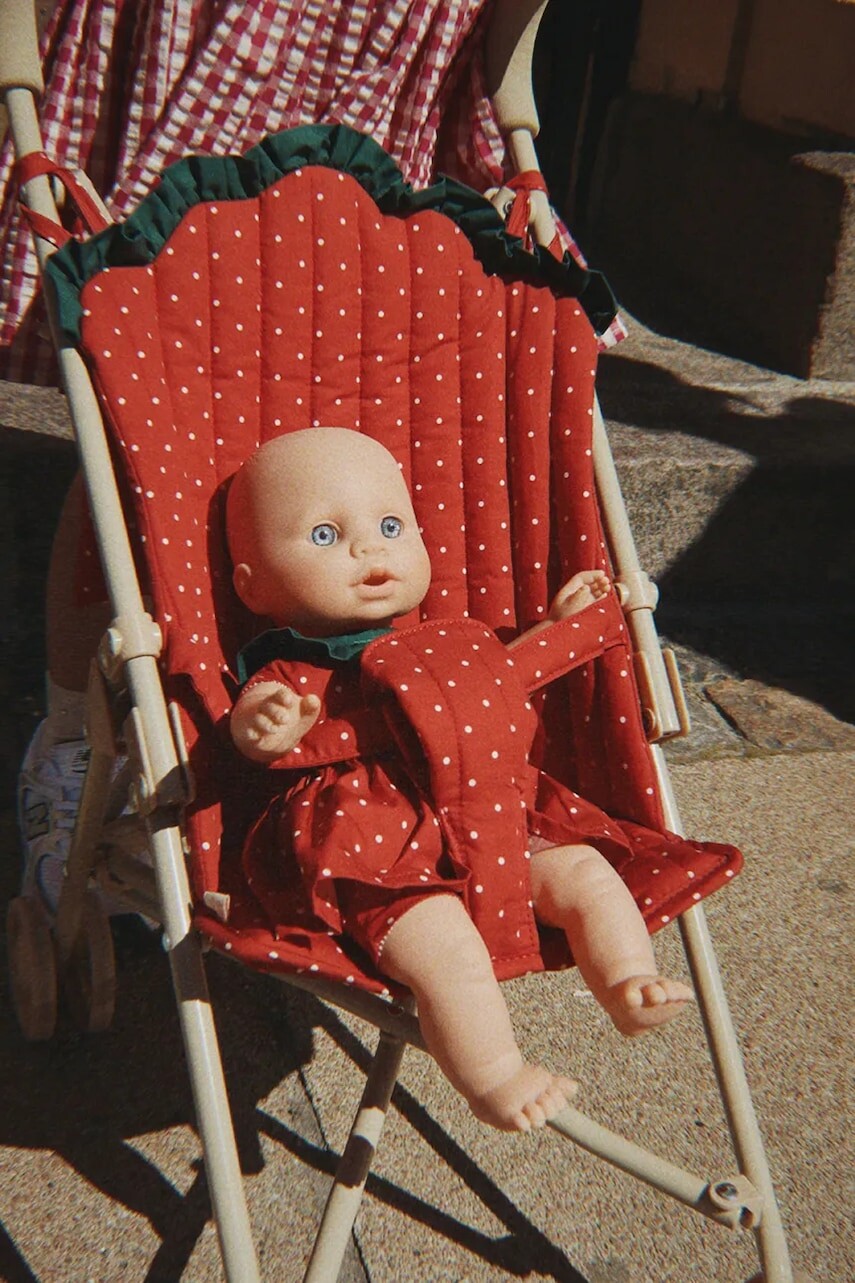 Konges Sløjd kočík pre bábiky detský bavlnený FRAISE DOLL STROLLER