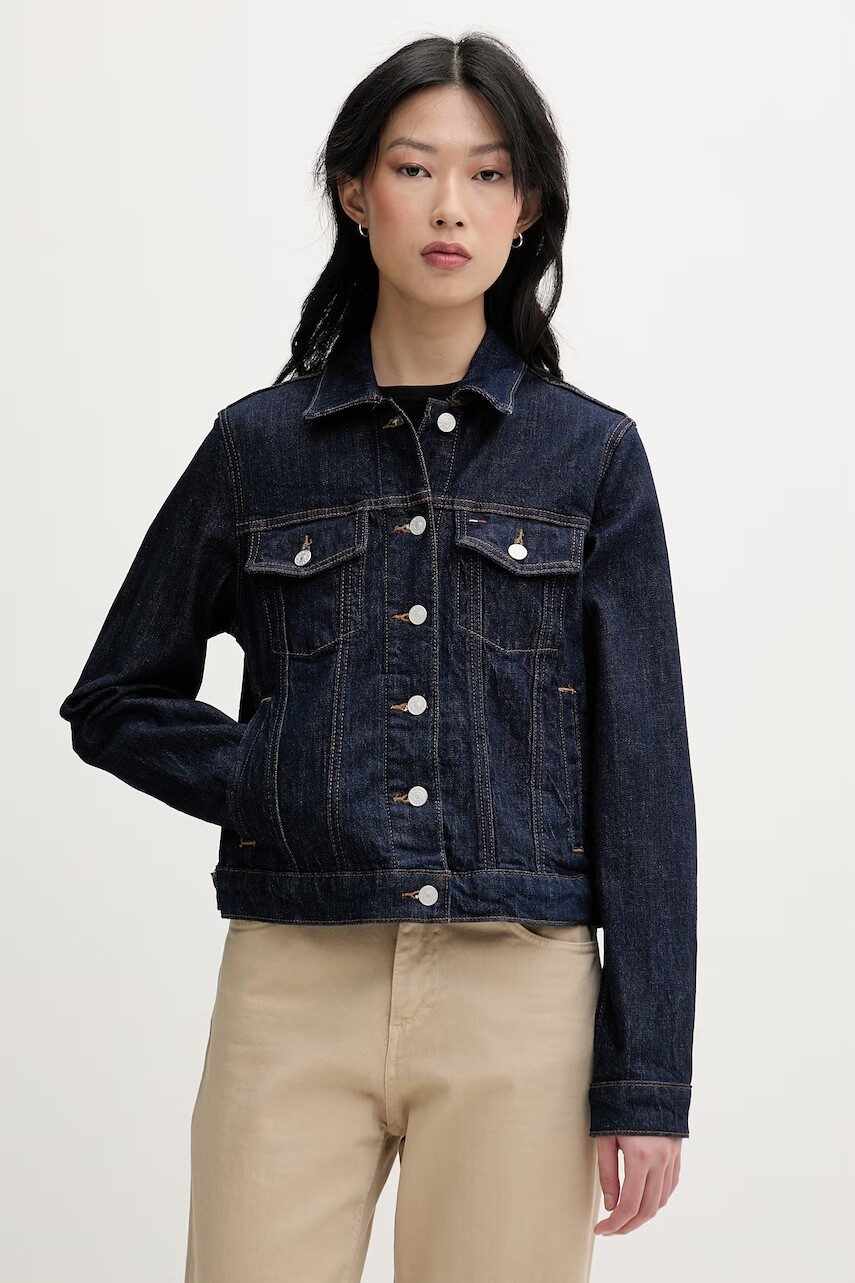 Tommy Jeans bunda dámska rifľová