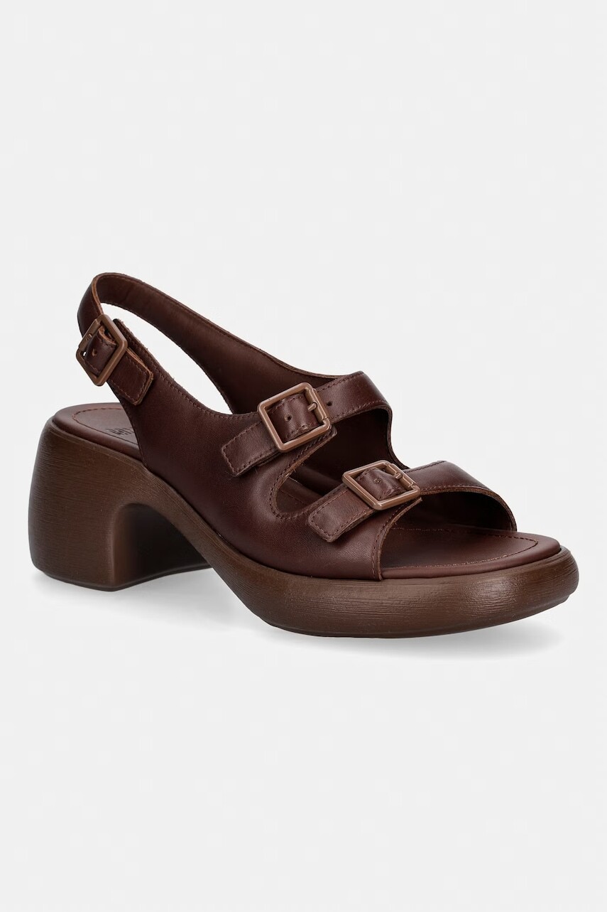 Camper sandále na vysokom podpätku kožené Thelma Sandal
