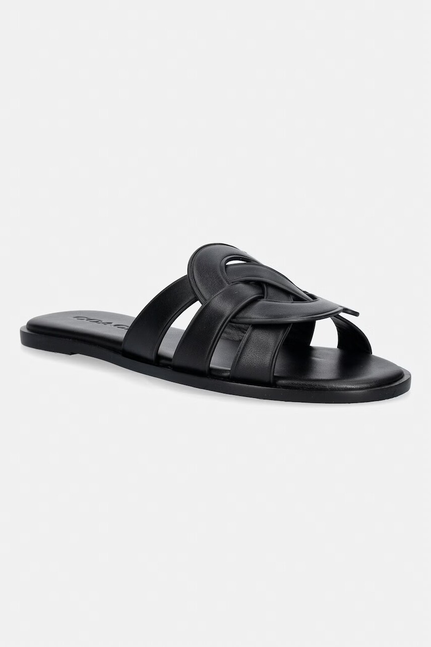 Coach šľapky dámske kožené Lena Leather Slide Sandal