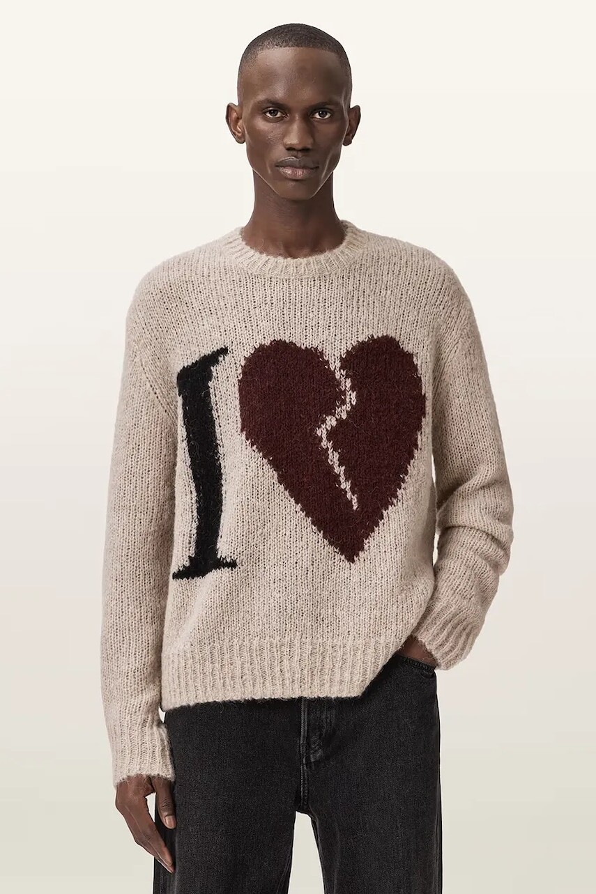 AllSaints sveter pánsky vlnený LOVER KNIT