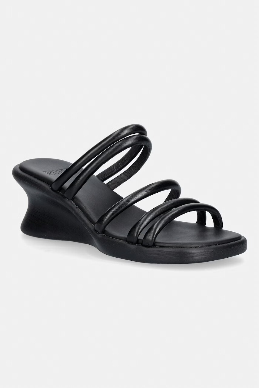 Camper šľapky na platforme po celej dĺžke dámske kožené Louise Sandal