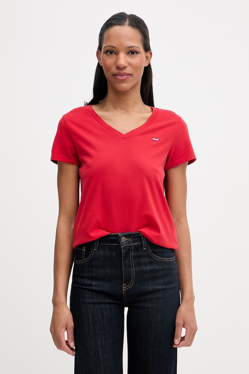 Levi's tričko dámske bavlnené PERFECT VNECK