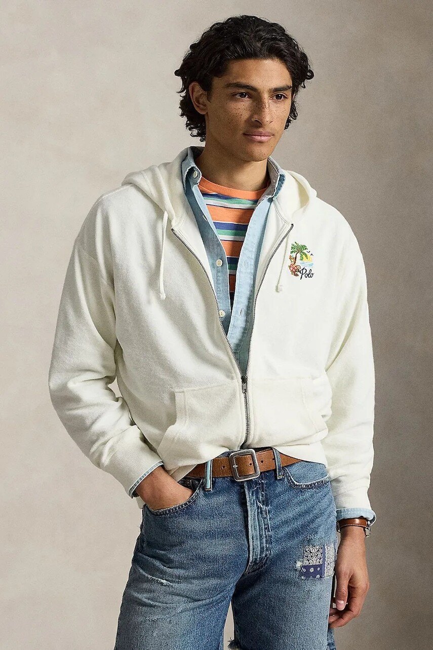 Polo Ralph Lauren mikina s kapucňou pánska bavlnená