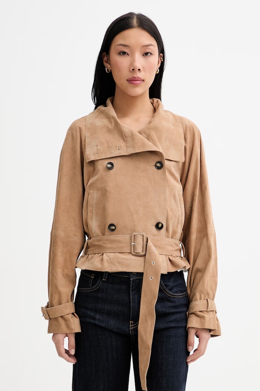 Marc O'Polo bunda oversize dámska semišová