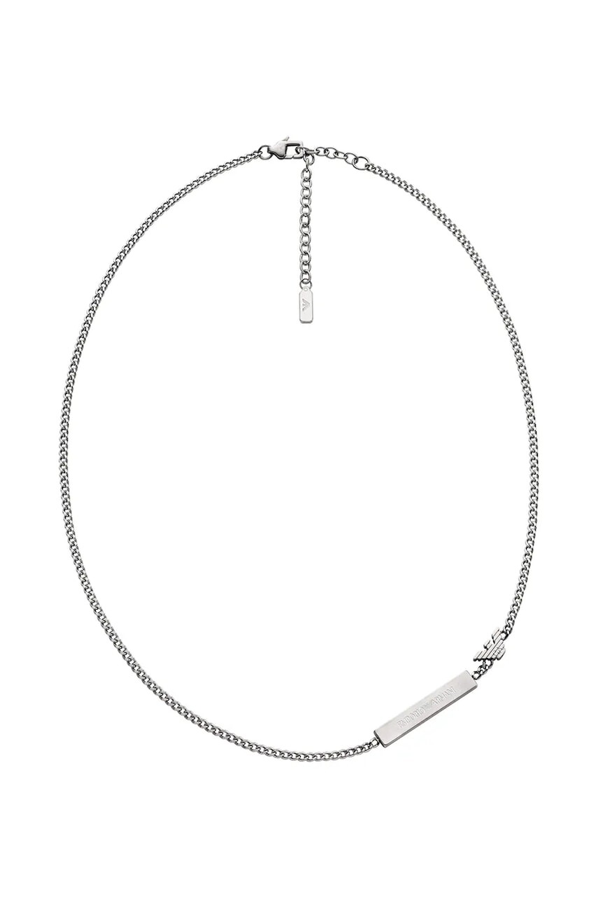 Emporio Armani náhrdelník pánsky z nehrdzavejúcej ocele bez kameňa Eagle Logo