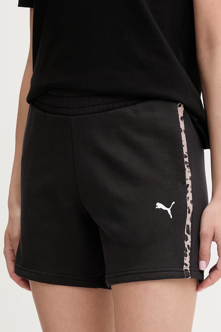 Puma teplákové šortky dámske s bavlnou Essential graphic animal