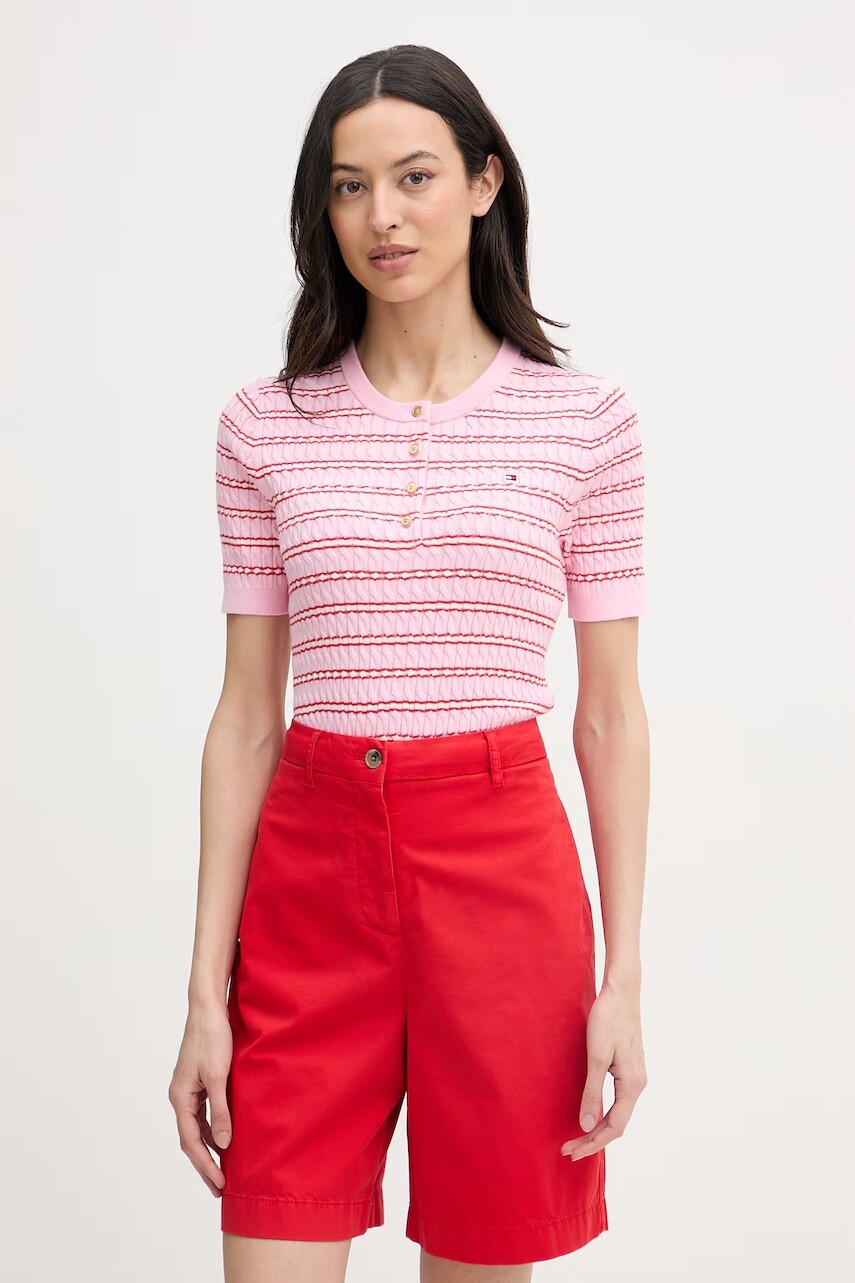 Tommy Hilfiger úpletové tričko dámske bavlnené