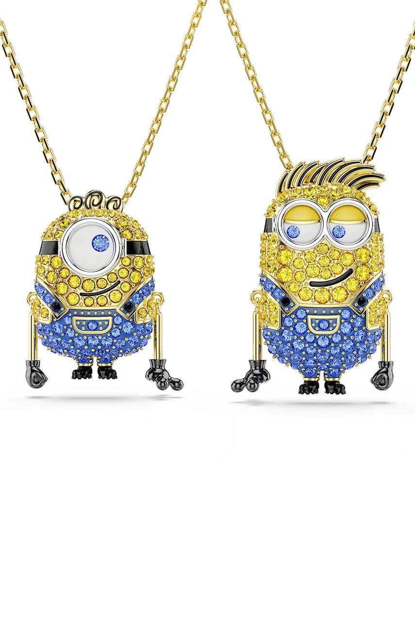 Swarovski náhrdelník dámsky pozlátený so zirkónom MINIONS