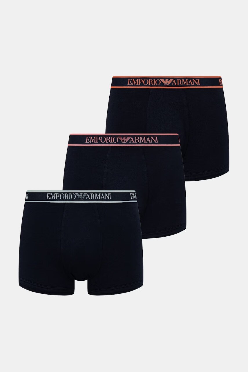 Emporio Armani Underwear priliehavé boxerky pánske 3-pak