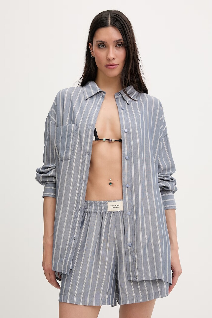 Rip Curl košeľa dámska z viskózy BEACH DAYS PINSTRIPE
