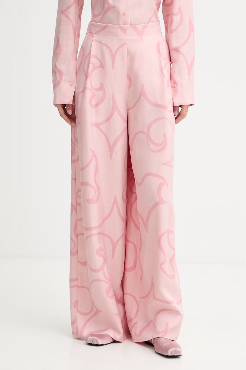 Marimekko nohavice wide leg dámske z viskózy