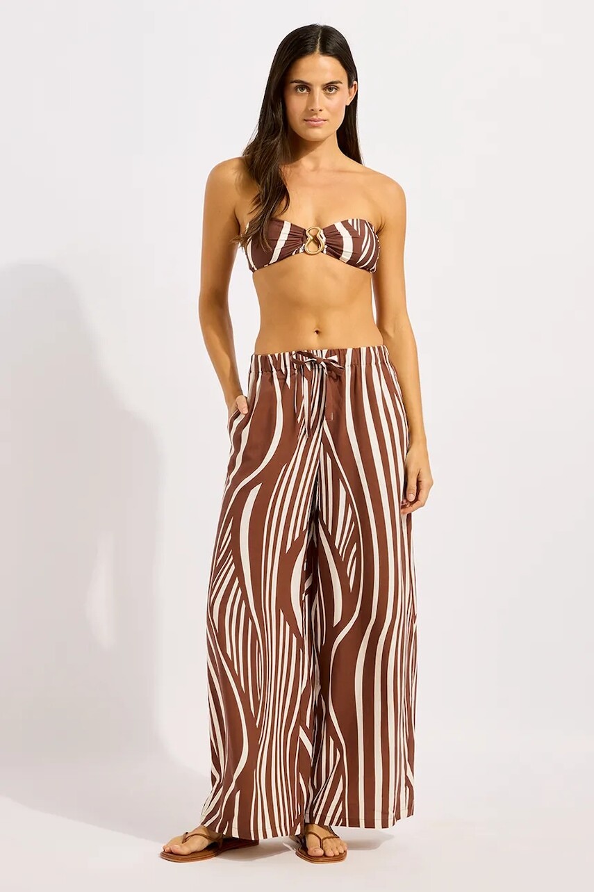 Seafolly nohavice wide leg dámske Drawcord Wide