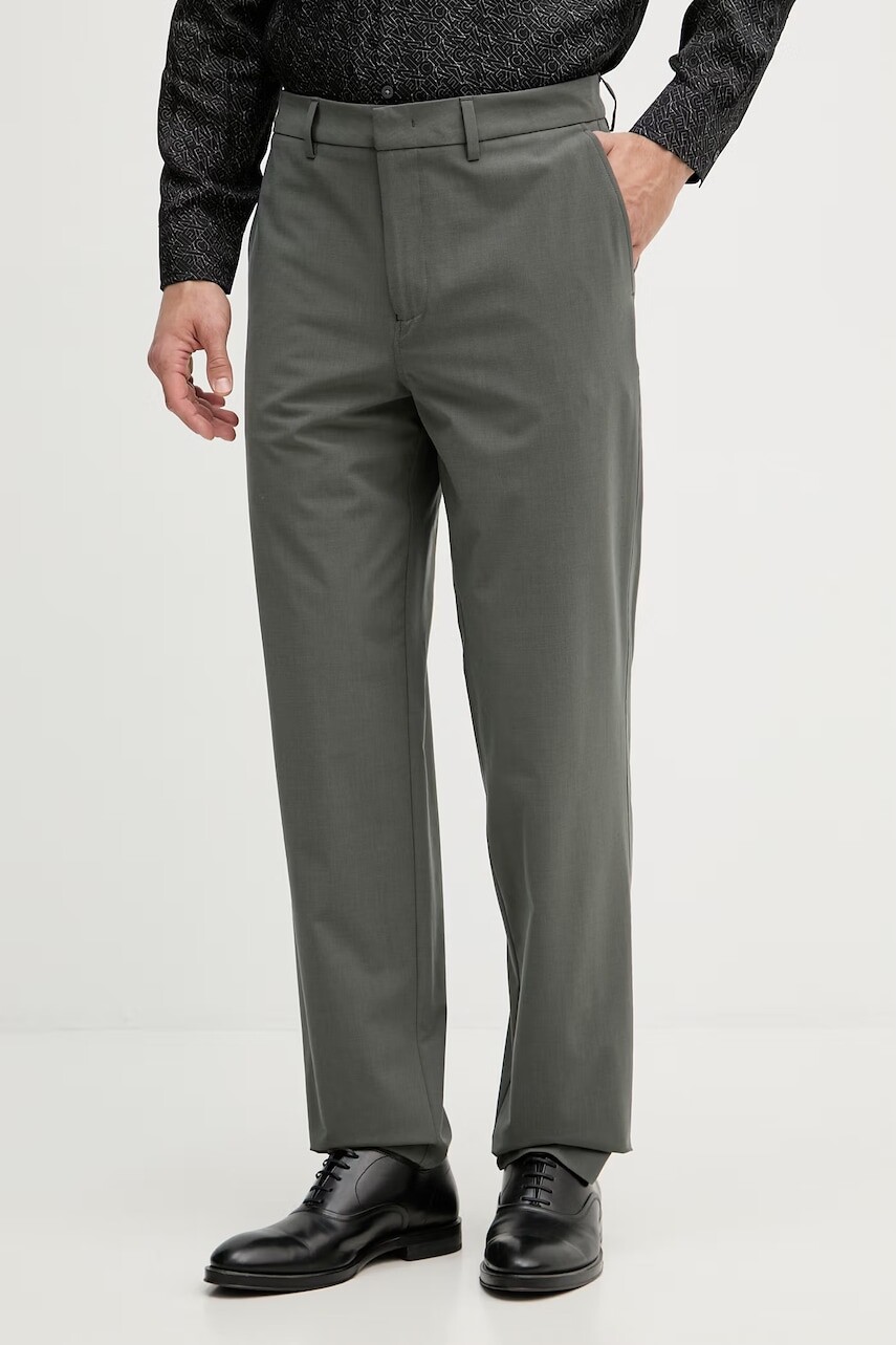 Armani Exchange nohavice chinos pánske s prímesou vlny