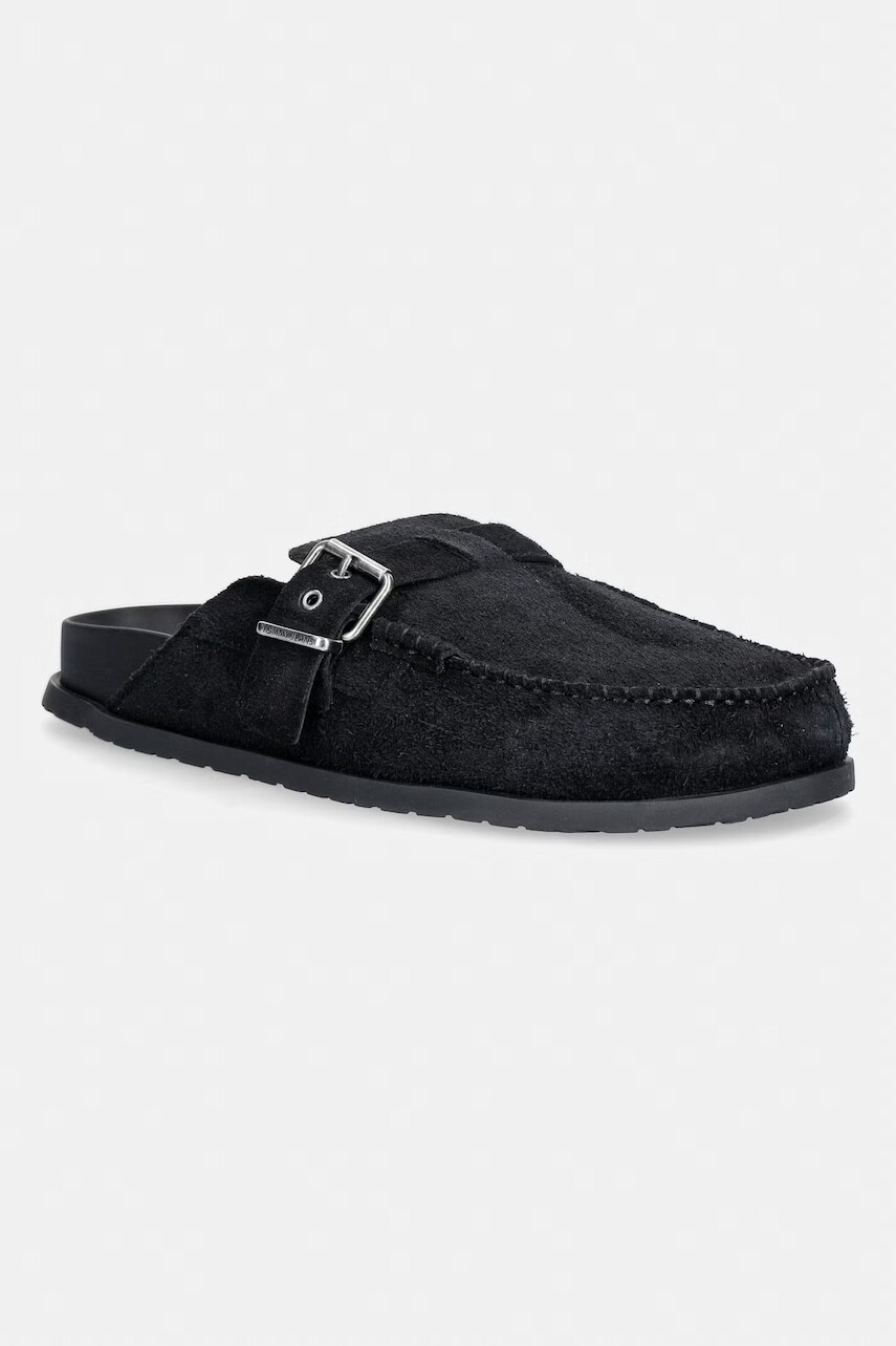 Tommy Jeans šľapky pánske semišové BIND MULE WASHED SUEDE