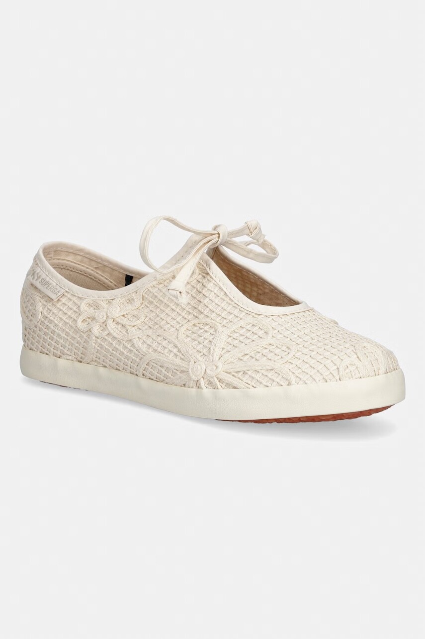 Superga baleríny 2442 BALLERINA LACE NET FLOWER