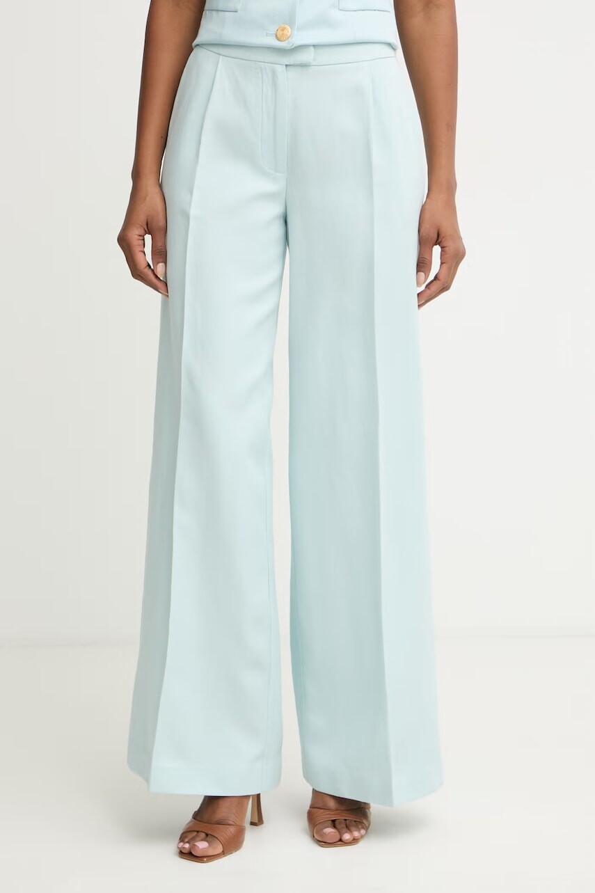 Marciano by Guess nohavice wide leg dámske s prímesou ľanu JANE