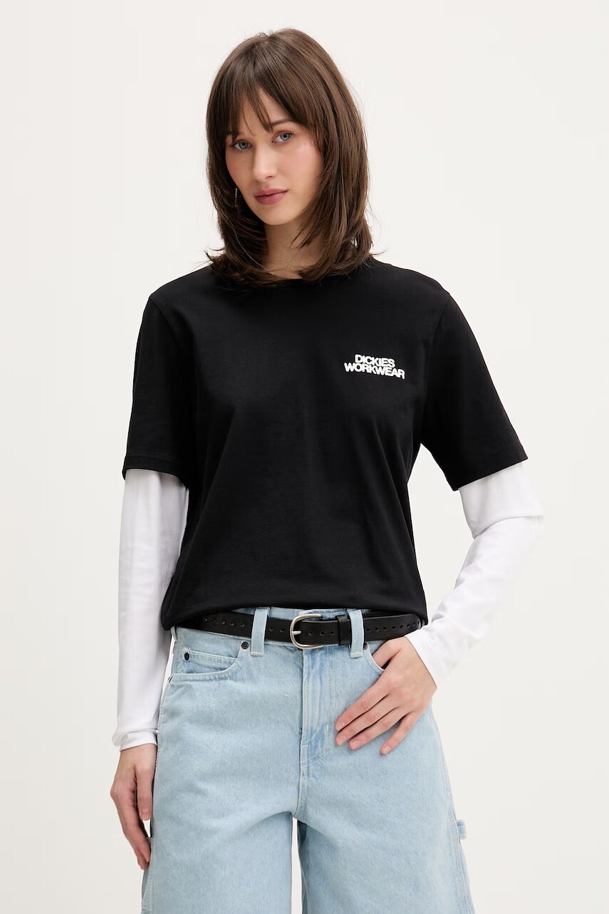 Dickies tričko s dlhým rukávom dámske bavlnené