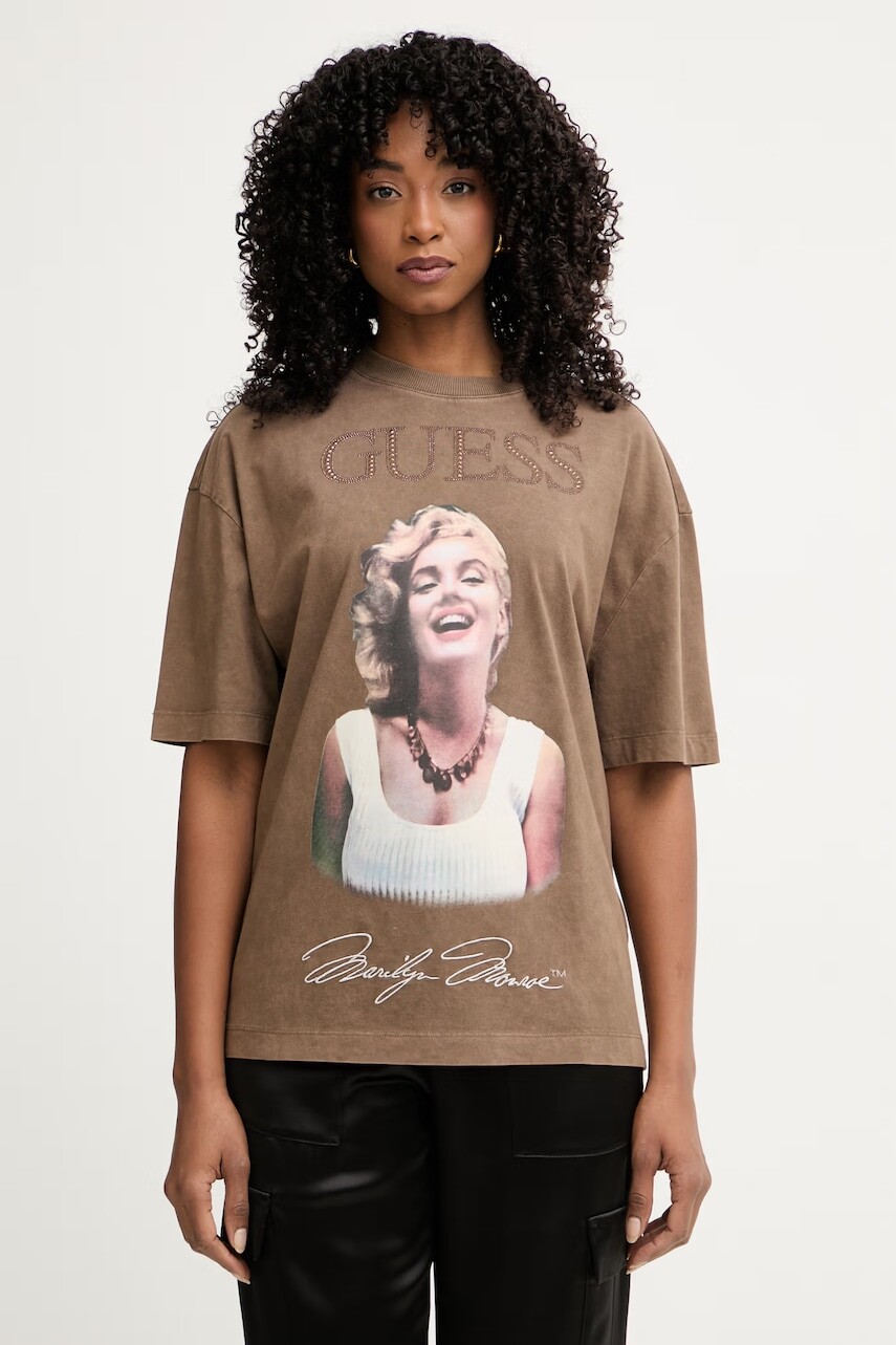 Guess oversize tričko dámske bavlnené MARILYN MONROE
