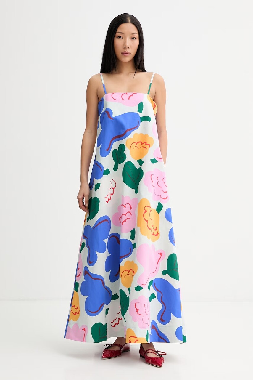Marimekko letné šaty s prímesou ľanu