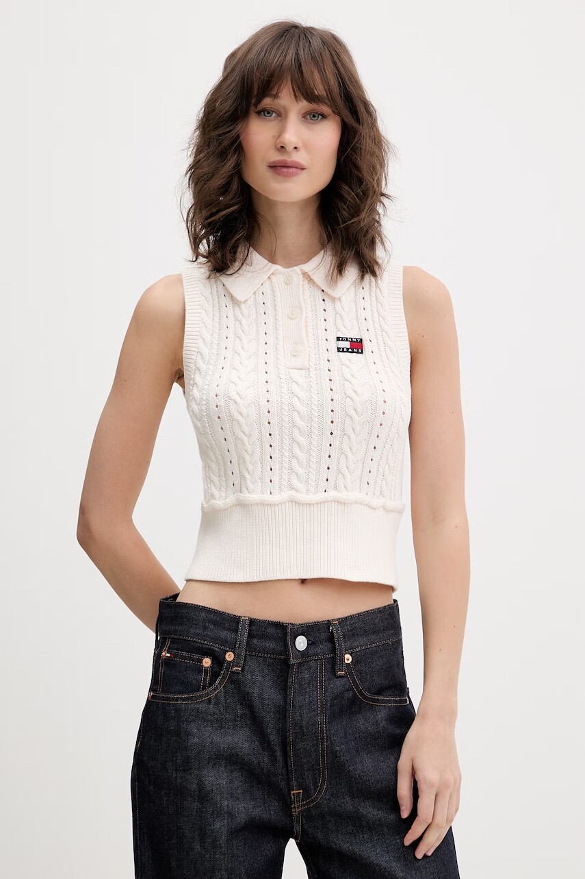 Tommy Jeans vesta dámska bavlnená