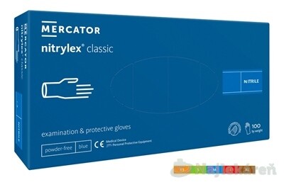 MERCATOR nitrylex classic Nitrilové rukavice modré veľkosť XL 100ks