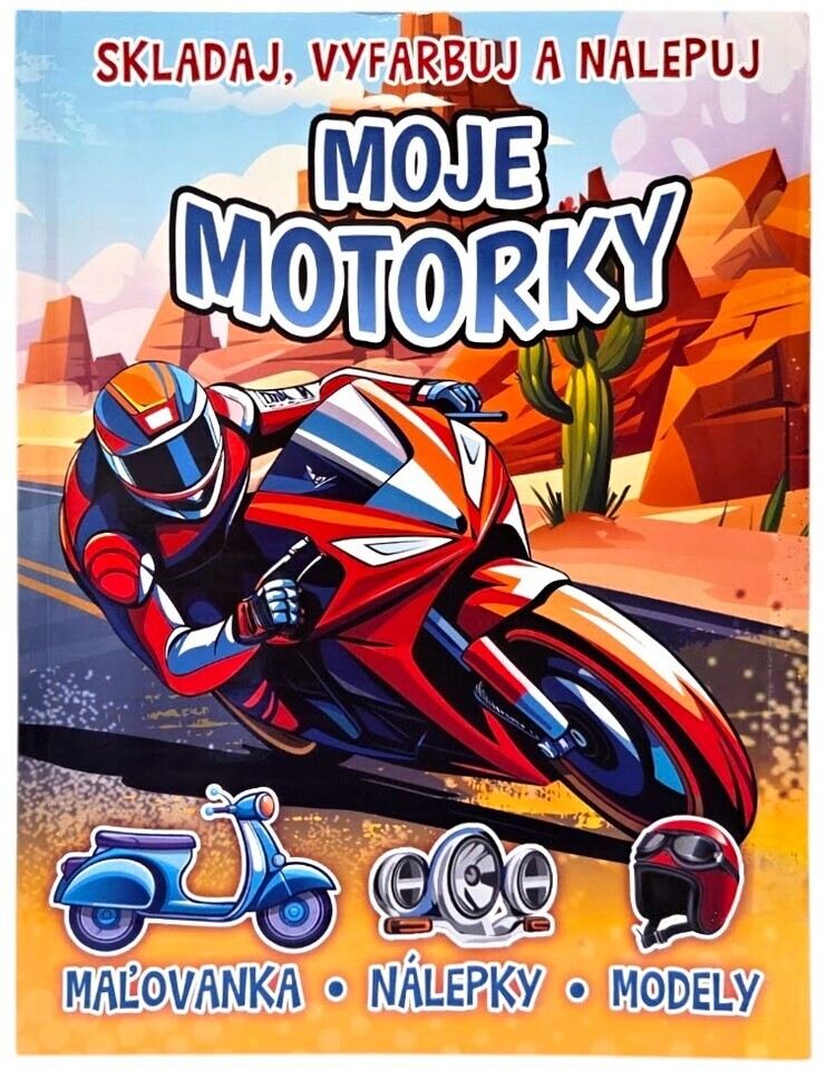 Moje motorky maľovanka, nálepky, modely