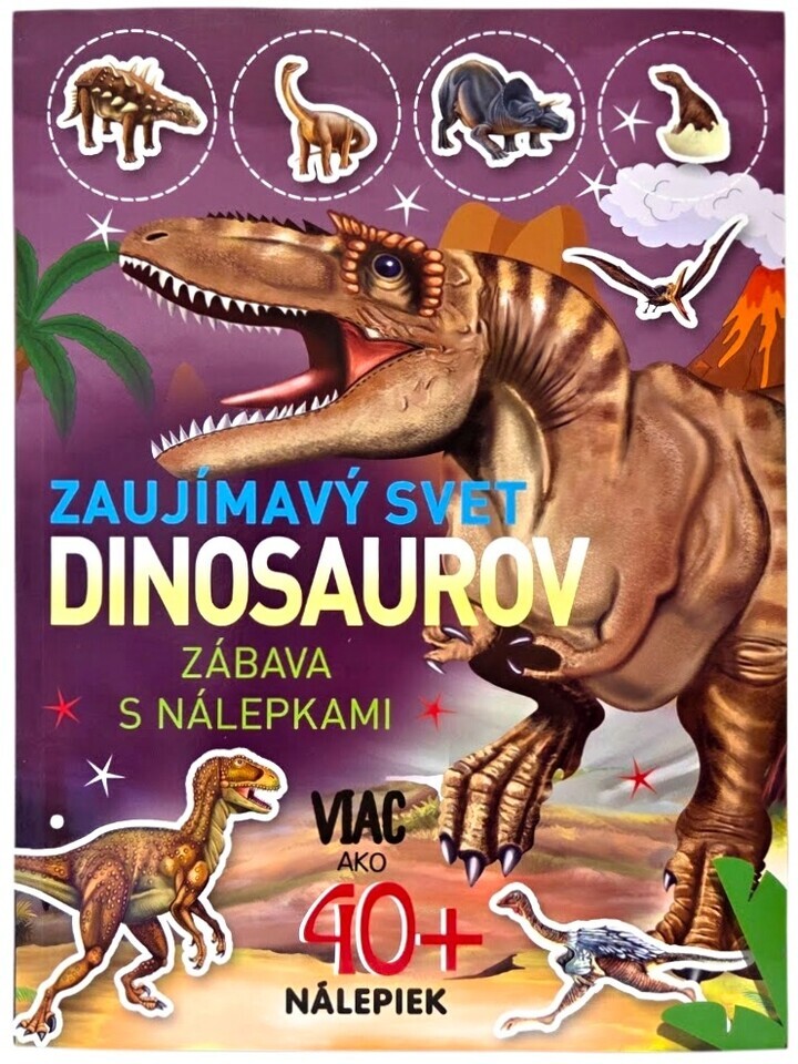 Zaujímavý svet dinosaurov zábava s nálepkami