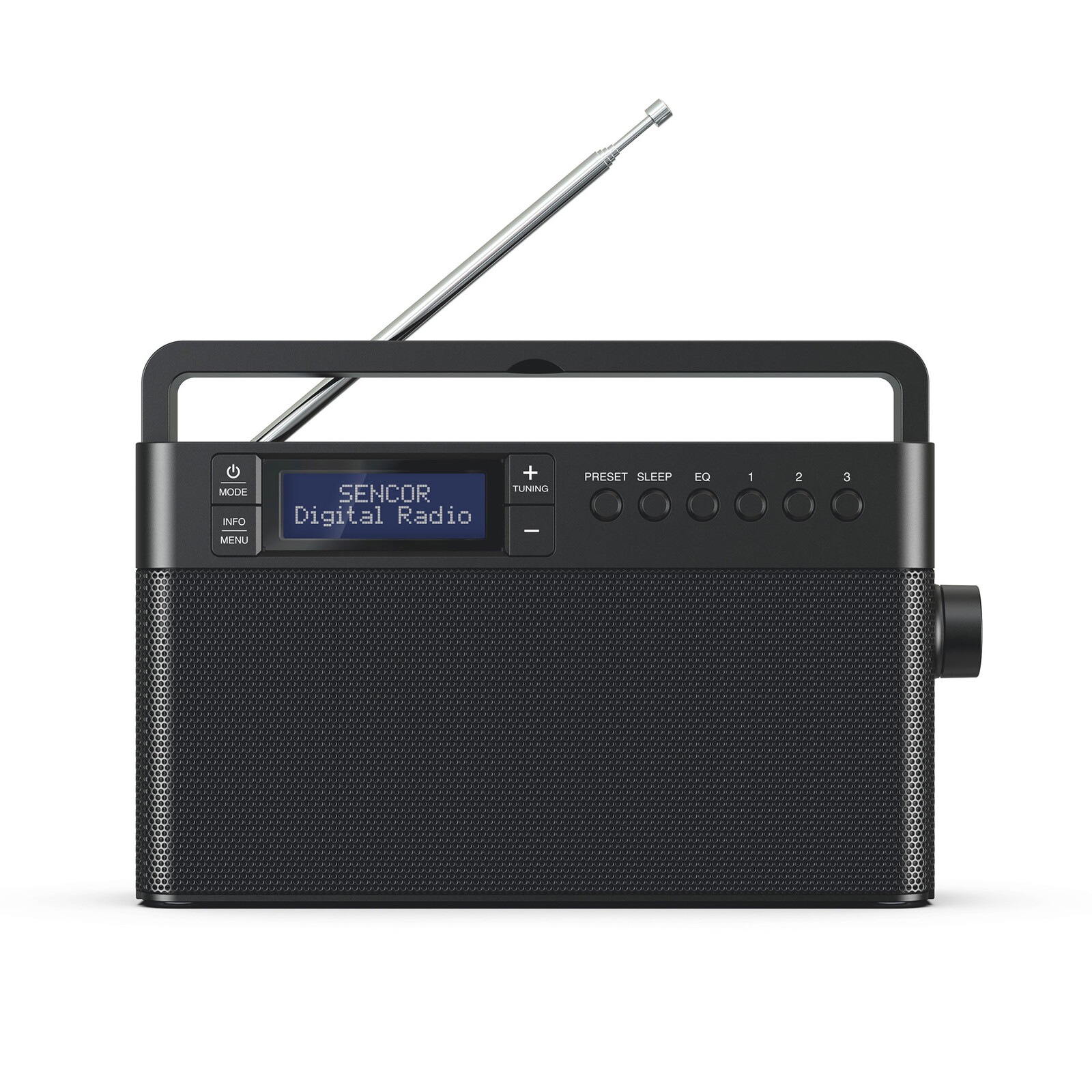 Sencor SRD 7810 Digitálne rádio Príjem staníc DAB+ vo vysokej kvalite, Jednoduché automatické ladenie, Napájanie vstavanou batériou alebo cez USB-C, .