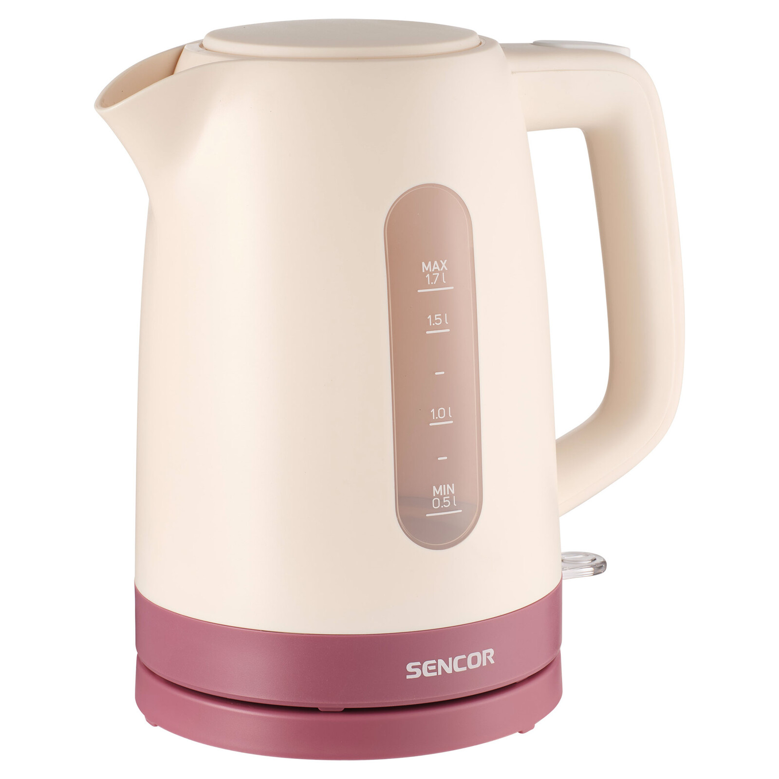 Sencor SWK 1733RS Rýchlovarná kanvica Objem 1,7 l, Priehľadný vodoznak, Automatické otváranie veka, .