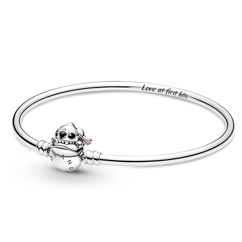 Pandora Pevný strieborný náramok Stitch Disney Moments 591683C01 17 cm
