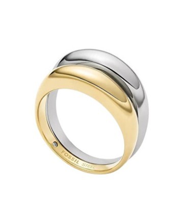 Fossil Elegantný dámsky bicolor prsteň Ellis JF04876998 52 mm