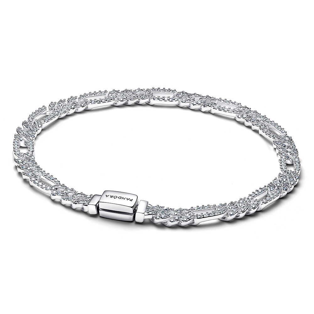 Pandora Luxusný strieborný náramok Kubánska retiazka Timeless 594227C01 20 cm