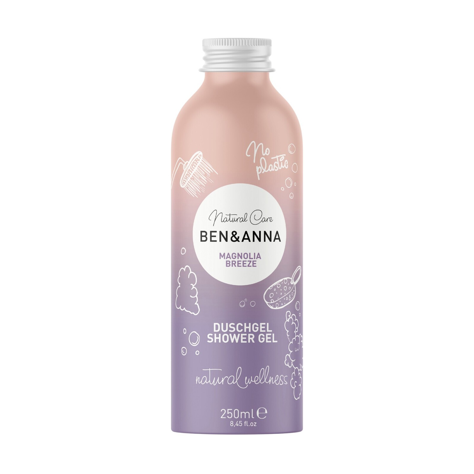BEN & ANNA Prírodný sprchový gél Magnolia Breeze Shower Gél 250 ml