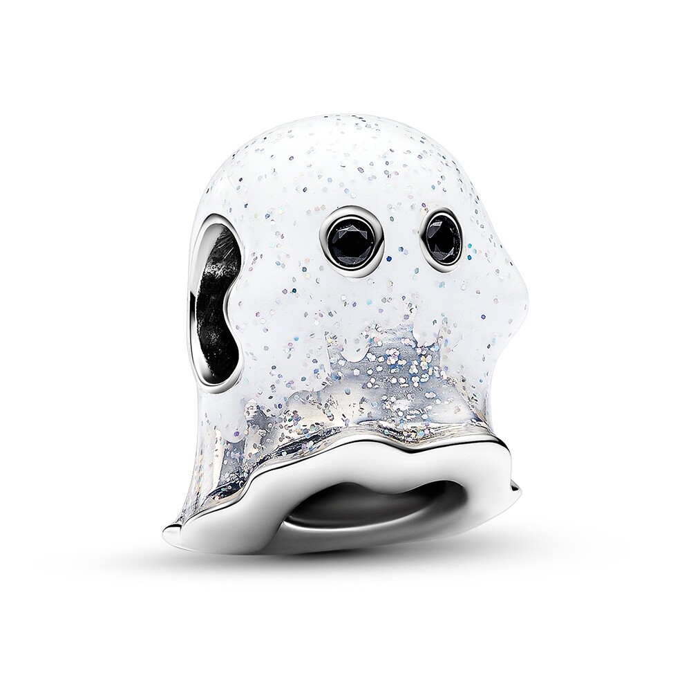 Pandora Strieborná svietiaca korálka Duch Boo Moments 793404C01