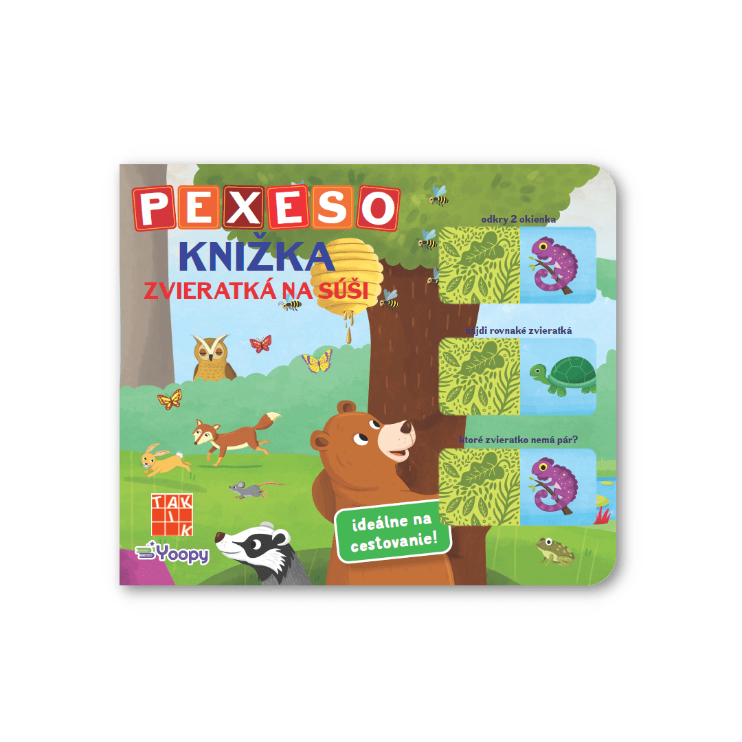 PEXESO Knižka: Zvieratká na súši