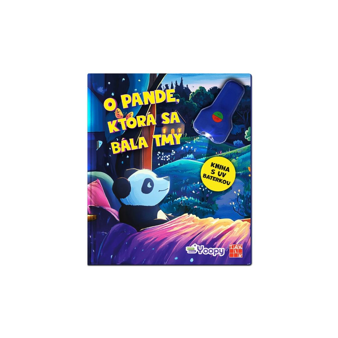 O pande, ktorá sa bála tmy - kniha s UV baterkou