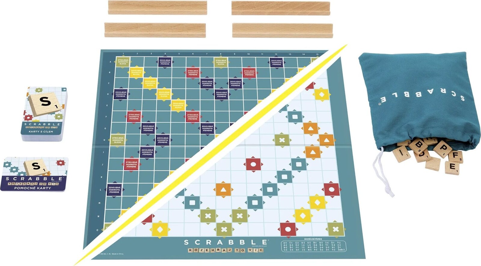 Scrabble Drevená edícia česká