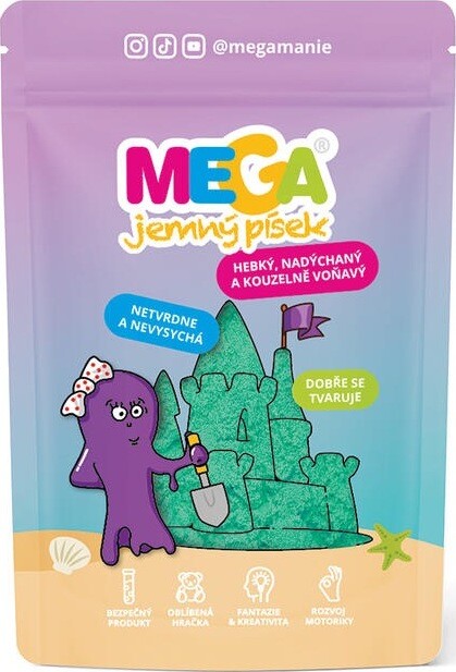 Megamánie MEGAjemný piesok zelený 90 g