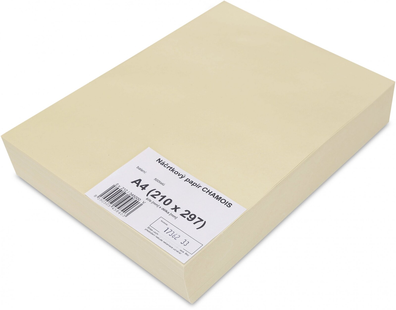 STEPA náčrtkové A4, 500 listov, natural (chamois)