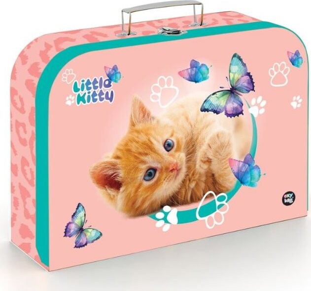 Oxybag Kufrík lamino 34 cm PREMIUM LIGHT Mačka