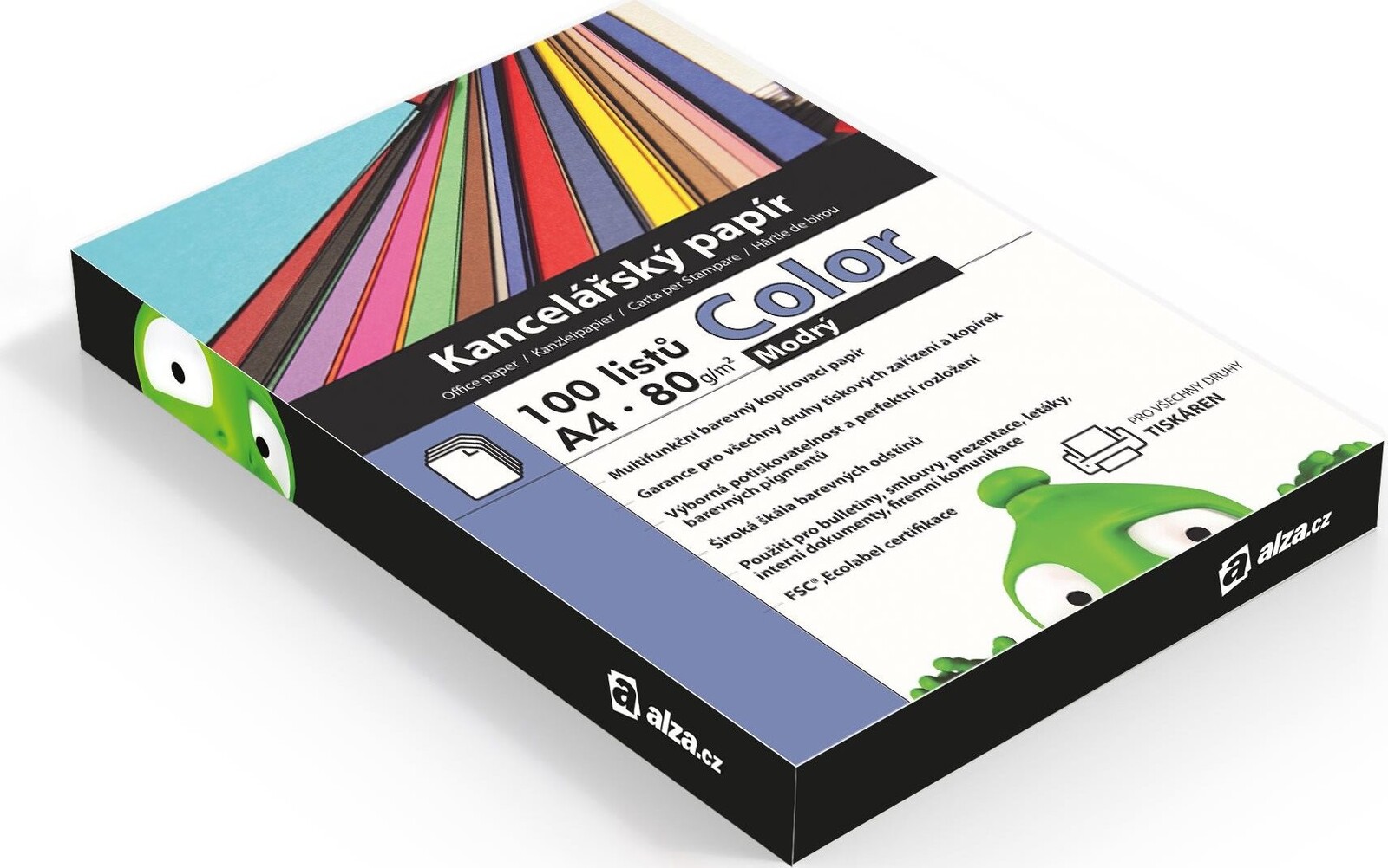 Alza Color A4 modrý 80g 100 listov